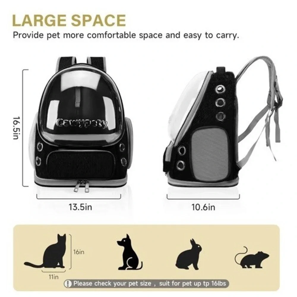 Pet Carrier Backpack Adjustable Pet Front Cat Dog Carrier Travel Bag Head Out